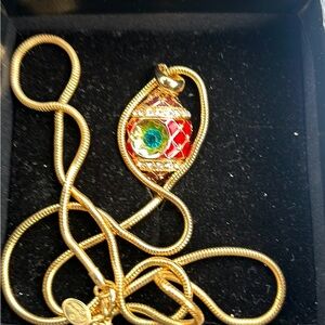 NWOT - Vintage Christopher Radko Christmas Ornament Necklace
